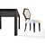 GEODE Gem Set: Dining Table & Side Chair 3D model small image 2