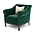 Fortune II Armchair: Stylish and Compact 3D model small image 2