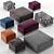 West Poufs - Rodolfo Dordoni Design 3D model small image 2