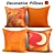  Stylish Decorative Pillow Set 3D model small image 1