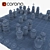 Elegant Chess Board Set 3D model small image 3