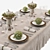 Elegant Table Decor Set 3D model small image 1