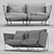 Relax in Style with IKEA Havsten Outdoor Sofa 3D model small image 3