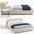  Sleek Stay Bed + Modern TS Coffee Table 3D model small image 1