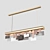 Elegant Metal and Glass Chandelier 3D model small image 1