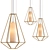 Elegant Gold Leaf Pendant Light 3D model small image 1