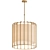 Sleek Matte Gold Pendant with 9-Lights 3D model small image 1