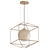 Elegant Gold Leaf Pendant Light 3D model small image 1