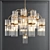 Elegant Grape Crystal Chandelier 3D model small image 1