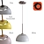 Sleek Adjustable Metal Pendant 3D model small image 1