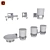 Fixsen Kvadro Bathroom Set 3D model small image 1