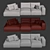 Saba Italia My Taos Modular Sofa 3D model small image 3