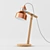 MADE Brett Lamp: Elegant Wood and Brushed Copper 3D model small image 1