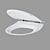 Delfi Slim Toilet Seat: Lifting, Easy-Off 3D model small image 1