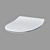 Delfi Slim Toilet Seat: Lifting, Easy-Off 3D model small image 2