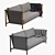 Modern LAX Trestles Sofa: Sleek & Elegant 3D model small image 3