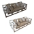 Vintage Chic Skeleton Sofa 3D model small image 3