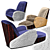 Gilded Angel Wing Chair: Luxurious Ottoman Armchair 3D model small image 2