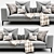 Elegant 3D Michel Sofa 3D model small image 2