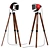 Vintage Retro Red Headlight LED Floor Lamp 3D model small image 1