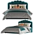 Delia Kingsize Bed: Stylish and Spacious 3D model small image 1