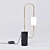 Sleek Marble & Brass Table Lamp 3D model small image 1