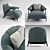 Luxurious Theodore Alexander Forward Armchair 3D model small image 2