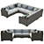 Crate & Barrel 6-Piece Ventura Loveseat 3D model small image 2