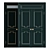 Elegant Reshelier Double Doors 3D model small image 1