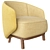 Elegant Concha Seating by Bosc 3D model small image 1