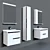 Aquaton Rene 60 & Rene 80 Bathroom Furniture Set 3D model small image 1