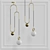 Elegant Metal and Glass Lamp, Adjustable Size 3D model small image 2