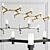 Elegant Plana Linea Suspension 3D model small image 1