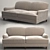 Luxurious Velvet Dorset Sofa 3D model small image 1