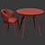 Elegant Dining Chair Set 3D model small image 3