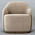 Sleek Barba Armchair: Modern Elegance by Fogia 3D model small image 2