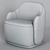 Sleek Barba Armchair: Modern Elegance by Fogia 3D model small image 3