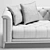 Elegant Cesare Sofa by Eichholtz (231x97x75) 3D model small image 3