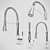 Modern Pull-Down Kitchen Faucet 3D model small image 2