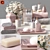 Faceted Porcelain Bath Set: Elegant Bathroom Accessories 3D model small image 1