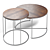 OPRIME Coffee Table 5: Elegant Wood & Metal Design 3D model small image 1