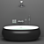 Modern Acrylic Bathtub Set 3D model small image 1