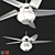 Modern Magellan Ceiling Fan 3D model small image 1