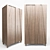 Elegant 3-Door Wardrobe 3D model small image 1