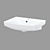 Elegant Carina 50: White Basin 3D model small image 1