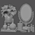 Classic Mirror Decoration Set 3D model small image 3