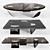 Minimalist Corona Wedge Coffee Table 3D model small image 1