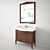 Kerasan Retro Vanity Set: Sink, Cabinet, Mirror 3D model small image 2