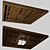 Wooden Ceiling Kit: Realistic Oak Texture & Modern Lighting 3D model small image 1