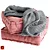 Cozy Knit Futton Pillow 3D model small image 1